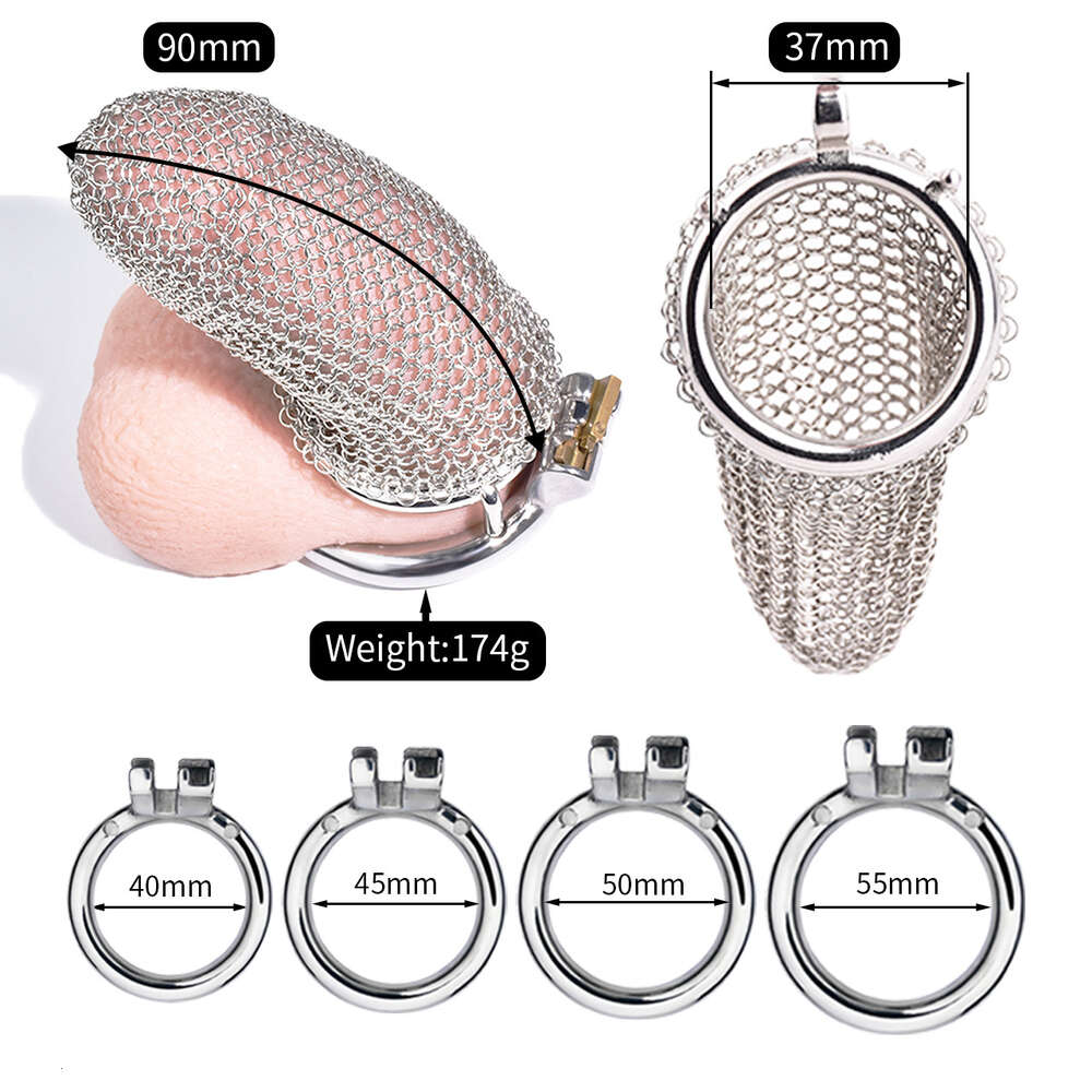 Stainless FRRK Steel Chastity Male Cock Cage Male Chastity Device Chastity Belt Men Penis Cage Adult Sex Toys For Man FRRK-196 -196