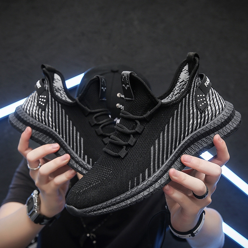 summer Running men's new sports breathable stripes wear-resistant fashion casual shoes free shipping Lhshoe