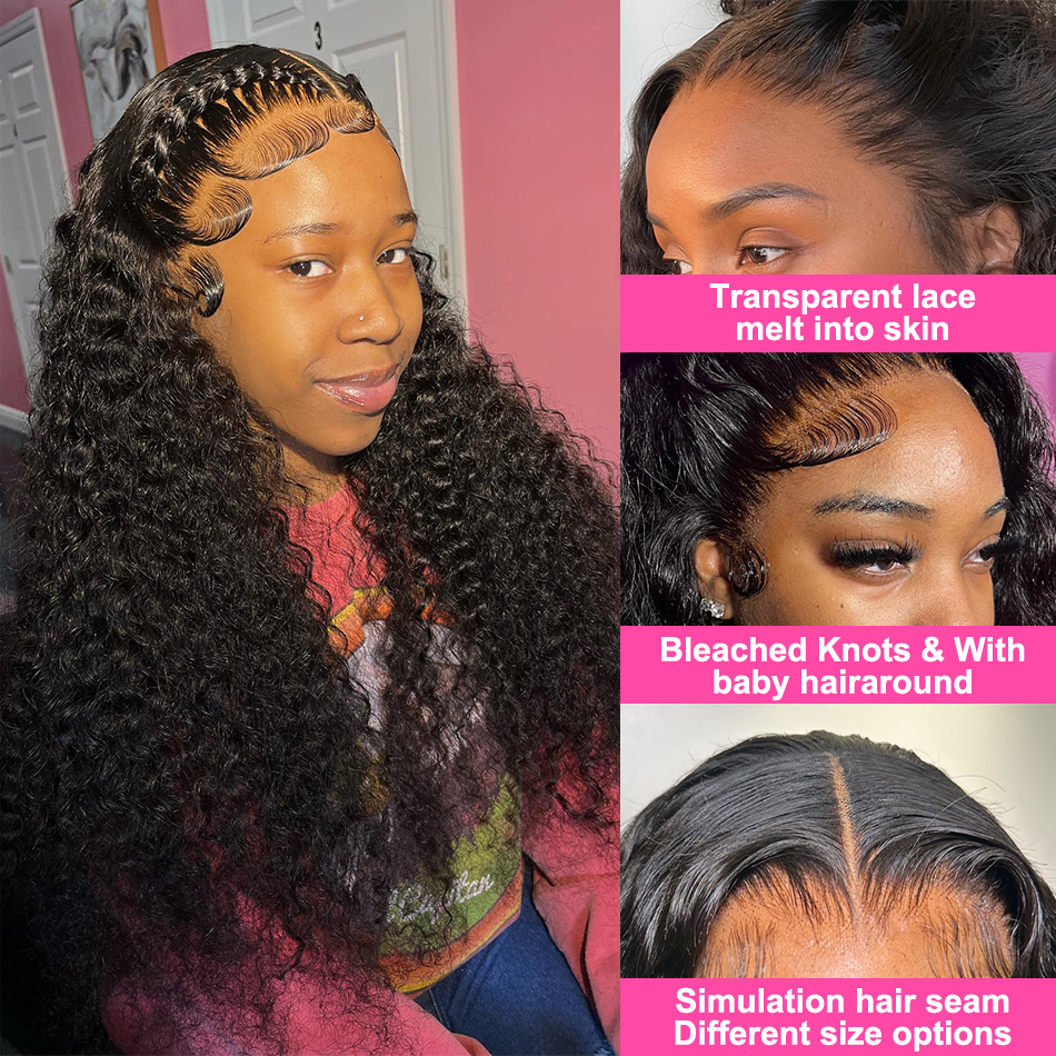 Wholesale Water Wave Curly 13x6 HD Lace Frontal Wig Brazilian 30 40 Inch 13x4 Glueless Loose Deep Wave Human Hair Lace Front Wig for Women