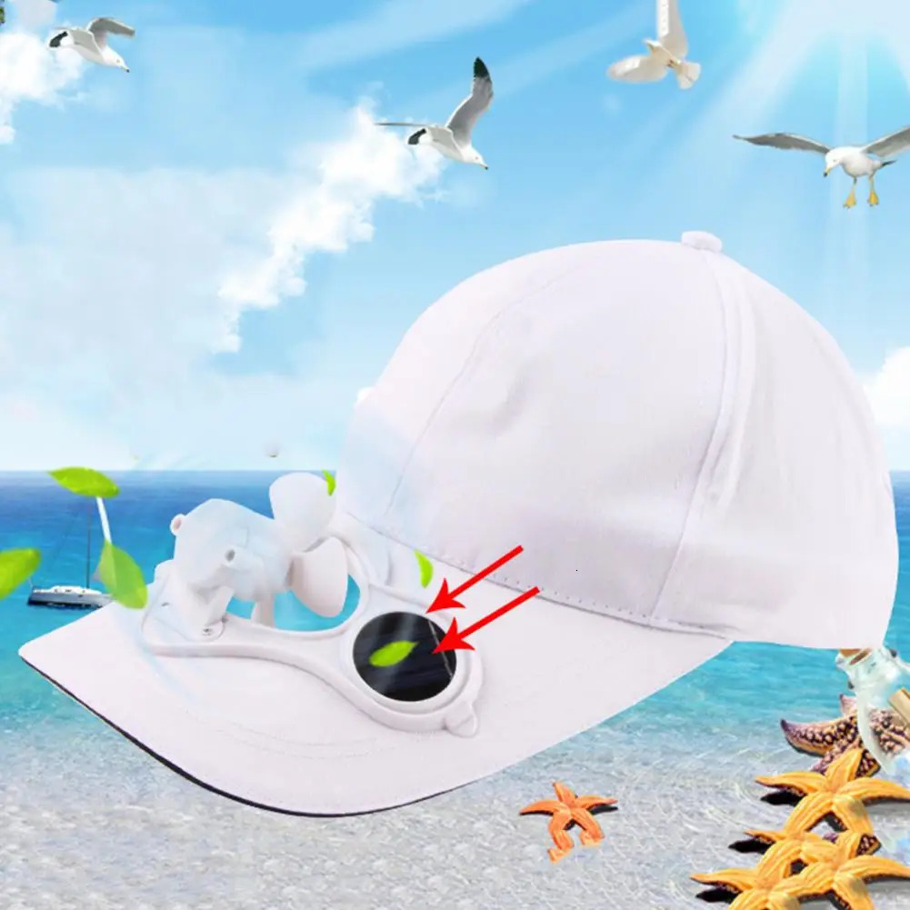 Sports Hat Adjustable Protection Solar Powered Fan Summer Outdoor Baseball Hat Sun Hat for Travel 240601