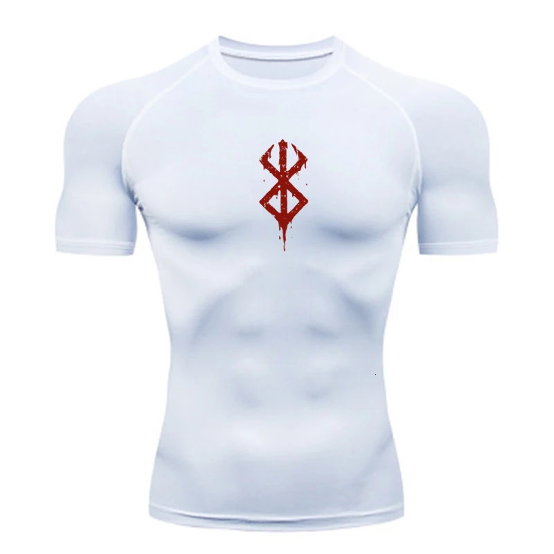 Summer Running T-Shirt Men Short Sleeve Compression Shirt Gym Sports Top White Black Quick Dry Breathable MMA Fitness Clothing 240601