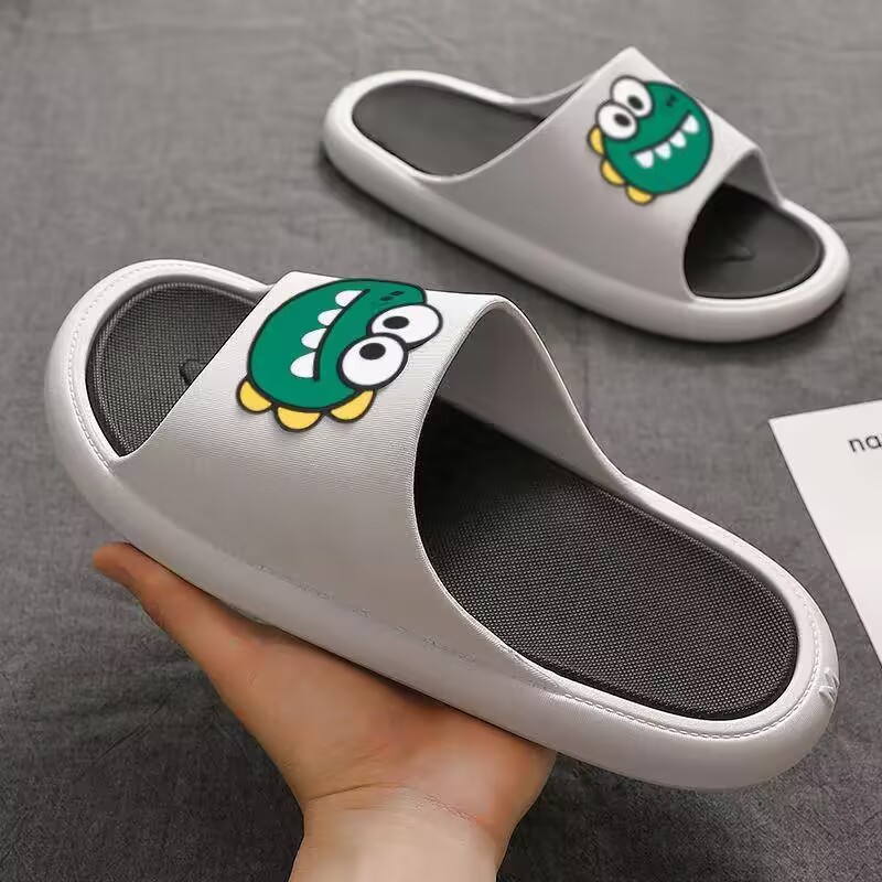 Summer ladies home slippers cute cartoon indoor floor quiet comfortable soft bottom wear-resistant bathroom sandals