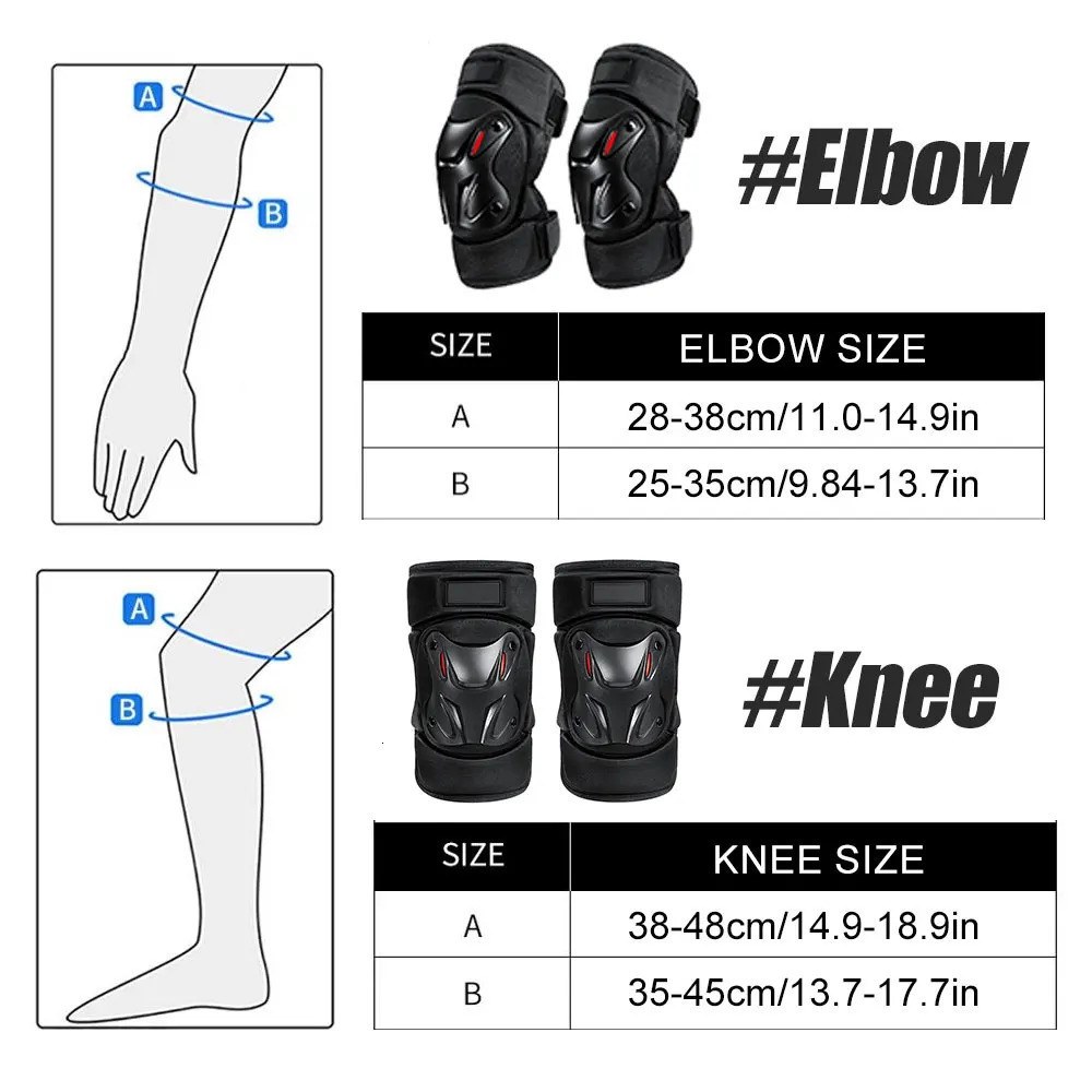 1 Pair Elbow Support Protective Motorbike Kneepads Motocross Motorcycle Knee Pads Riding Protector Racing Guards Protection Set 240522