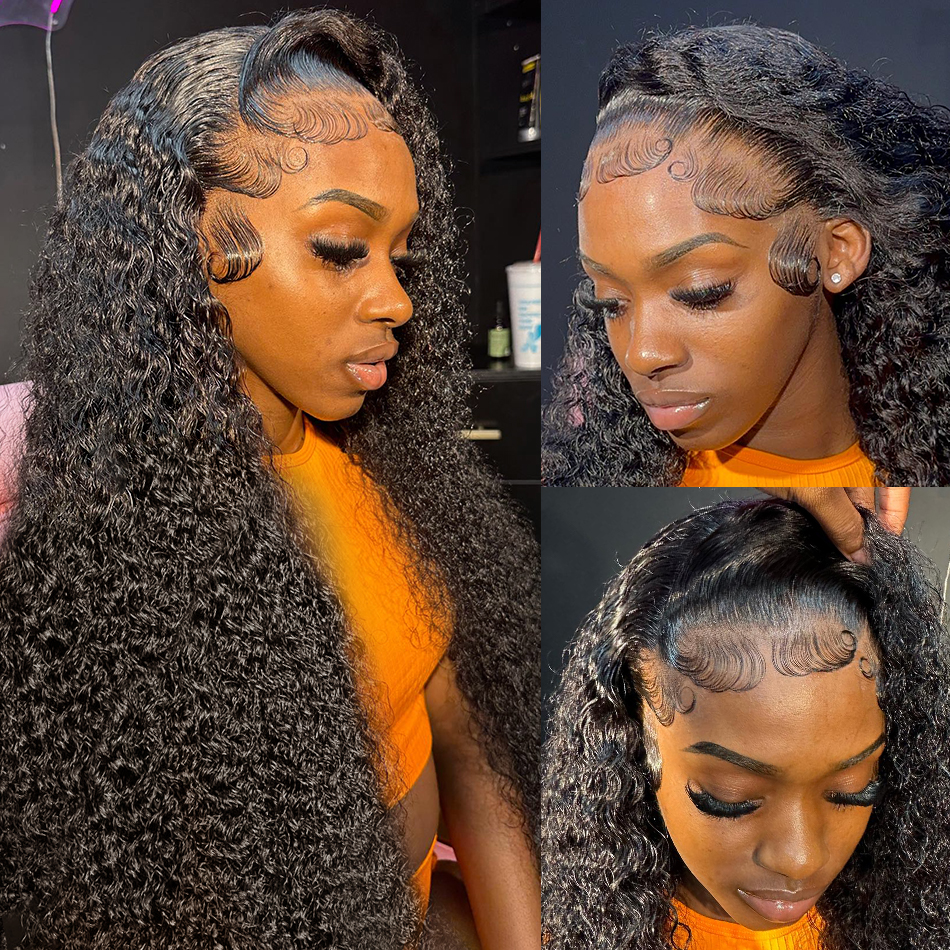 Wholesale Water Wave Curly 13x6 HD Lace Frontal Wig Brazilian 30 40 Inch 13x4 Glueless Loose Deep Wave Human Hair Lace Front Wig for Women