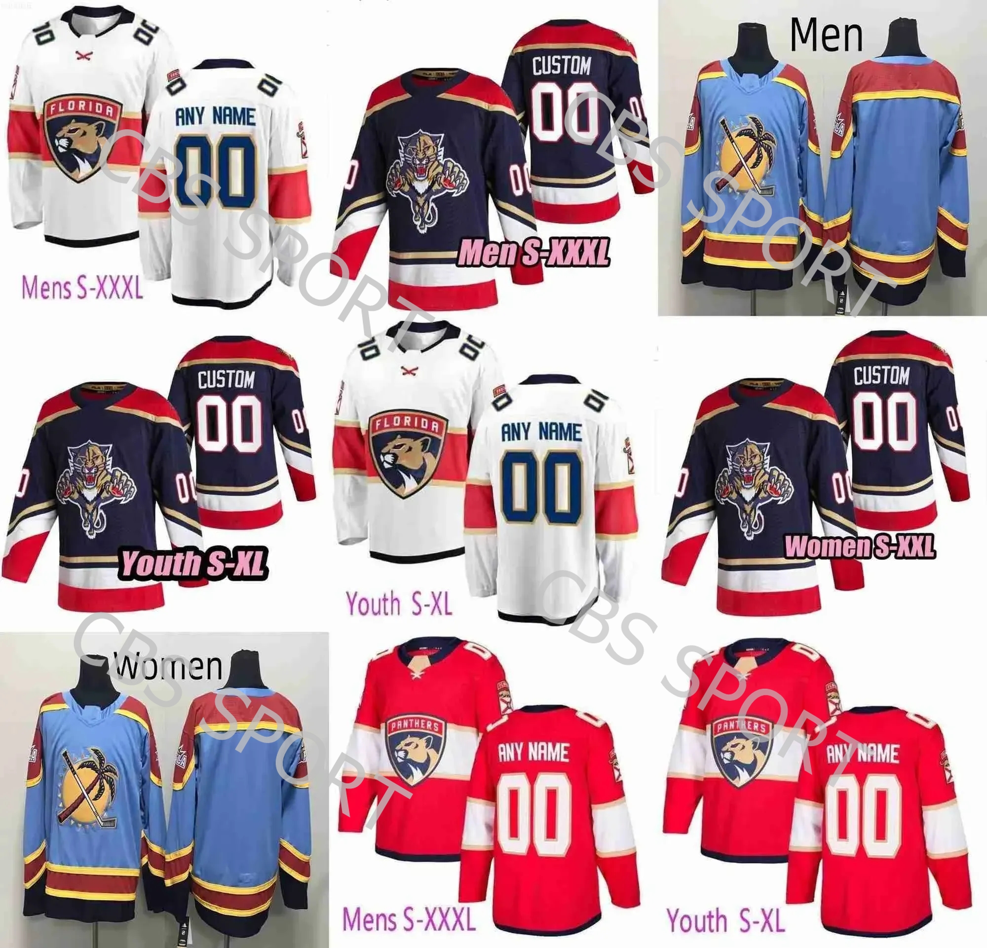 Florida Panthers Hockey Jersey 2024 Mens Womens Giovani Custom Tkachuk Verhaegh…