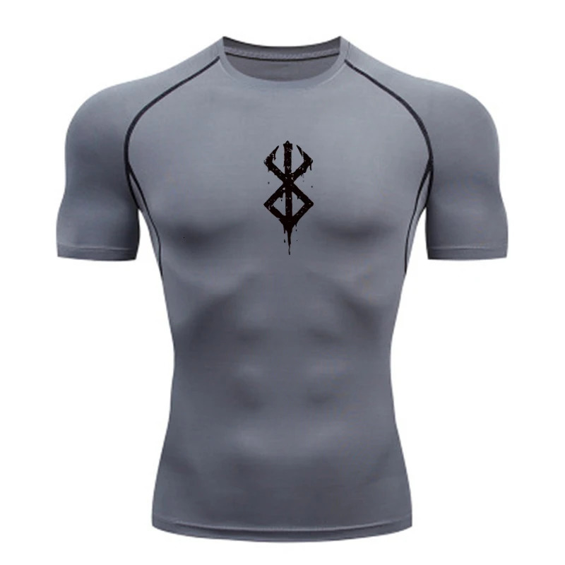 Summer Running T-Shirt Men Short Sleeve Compression Shirt Gym Sports Top White Black Quick Dry Breathable MMA Fitness Clothing 240601