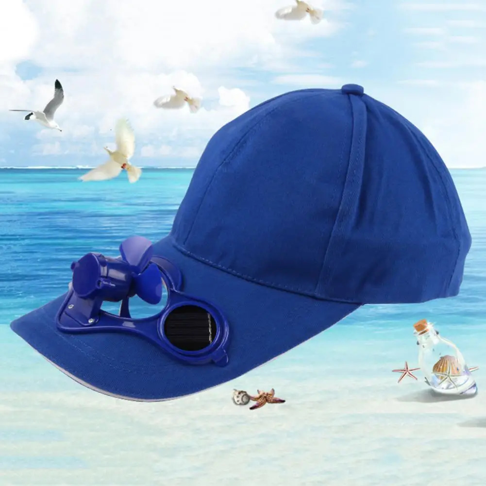 Sports Hat Adjustable Protection Solar Powered Fan Summer Outdoor Baseball Hat Sun Hat for Travel 240601