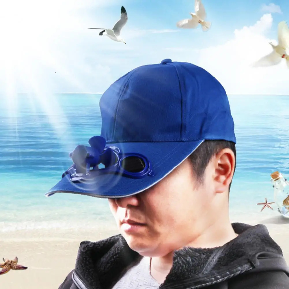 Sports Hat Adjustable Protection Solar Powered Fan Summer Outdoor Baseball Hat Sun Hat for Travel 240601