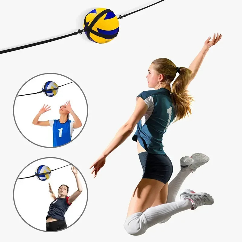 1pcs Practical Assistant Wear-resistant Flexible Volleyball Practice Trainer for Exercise Volleyball Trainer Volleyball Belt 240510