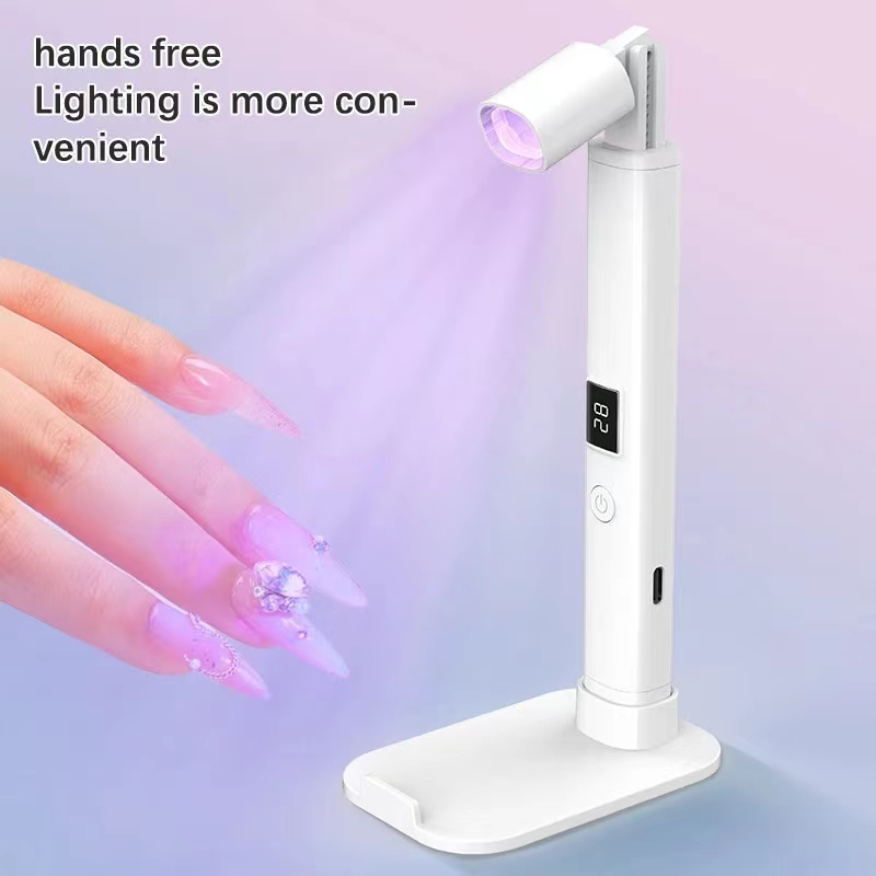 UV Nail Lamp Scalable With Bracket Display Screen Quick Nail Dryer Lamp Nail Gel Polish Drying Manicure Tools
