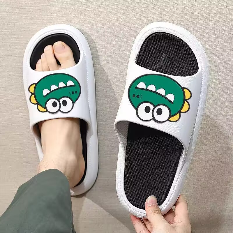 Summer ladies home slippers cute cartoon indoor floor quiet comfortable soft bottom wear-resistant bathroom sandals