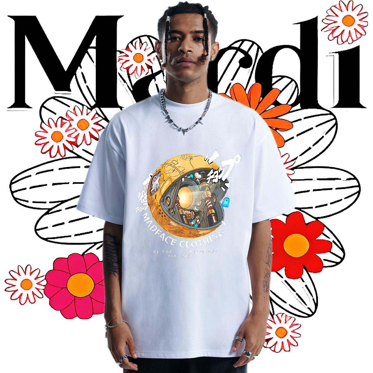 New T Shirts Men Cartoon Printing S-3XL Couples T Shirts Spring Summer 180g Cotton Loose Wear