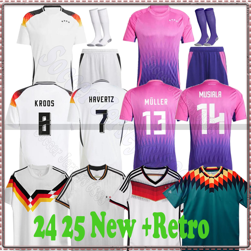 2024 Germany Euro Cup Soccer Jerseys HUMMELS GNABRY 24 25 KROOS WERNER DRAXLER REUS MULLER GOTZE Men Football Shirts Kids Kits Fans Player Version Home away size S-4XL