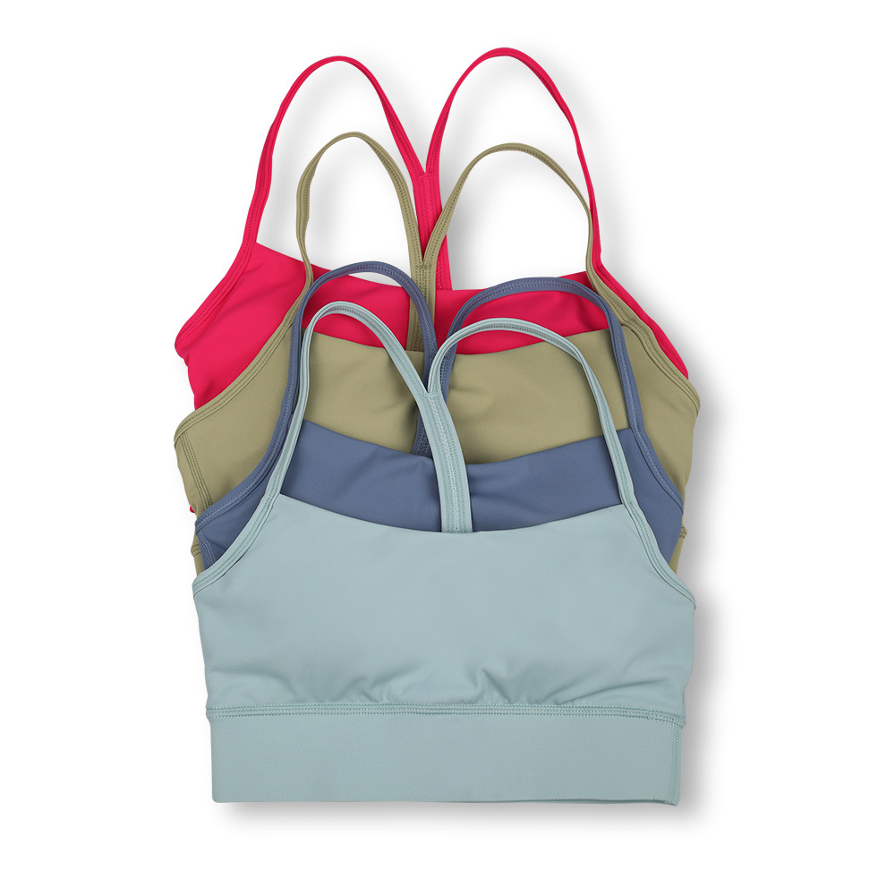 Beauty Back Yoga Bra With Chest Pad Women Y-Shaped Sports Bra Quick Drying Breathable Underwear Gym Running Brassiere Sexy Soft Solid Color Racerback Tank Tops