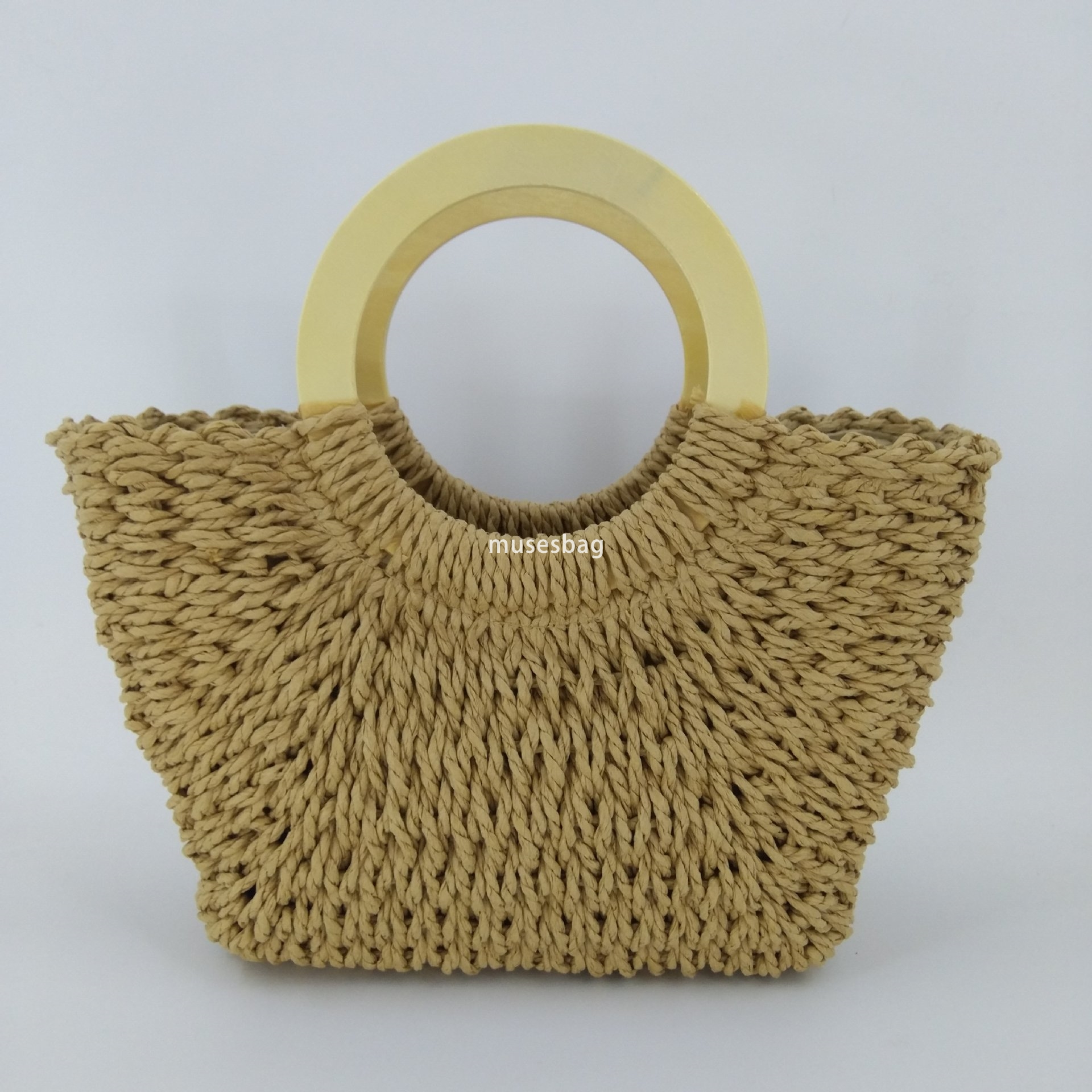 Designer bag women's travel vacation beach bag handbag large capacity luxury grass woven bag retro high-quality mini fashionable shoulder bag han