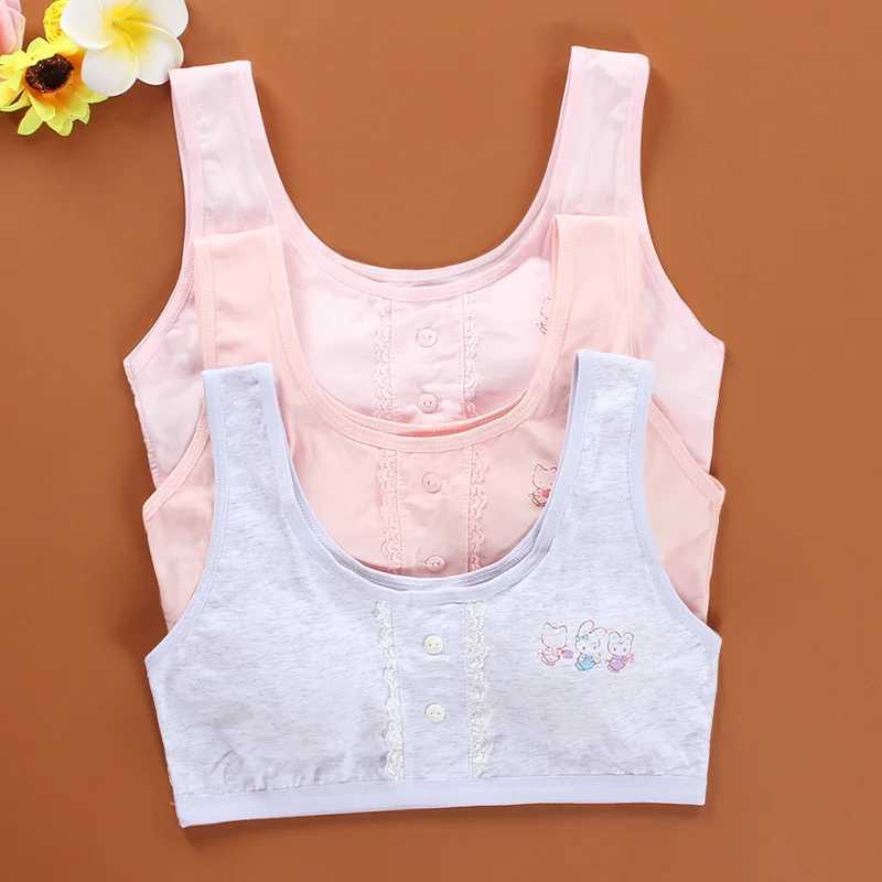 Camisole Camisole Girls Training Bras s Soft Underwear Girls Accessories Breathable ren Bras for Teen Girl 8-16Y Underwear Puberty WX5.31