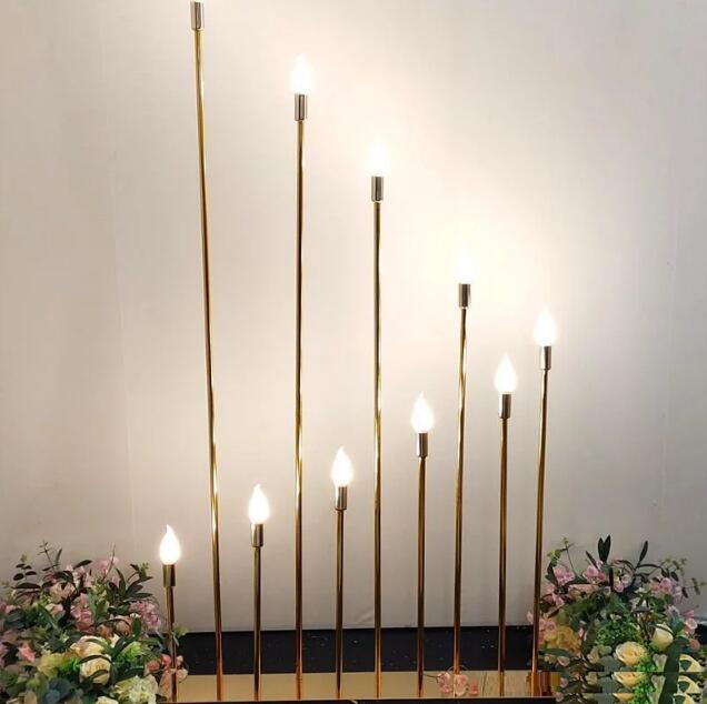 10 Heads/5 Heads Metal Candelabra Candle Holders Wedding Table Centerpiece Road Lead Candelabrum For Home Decor XJ260305