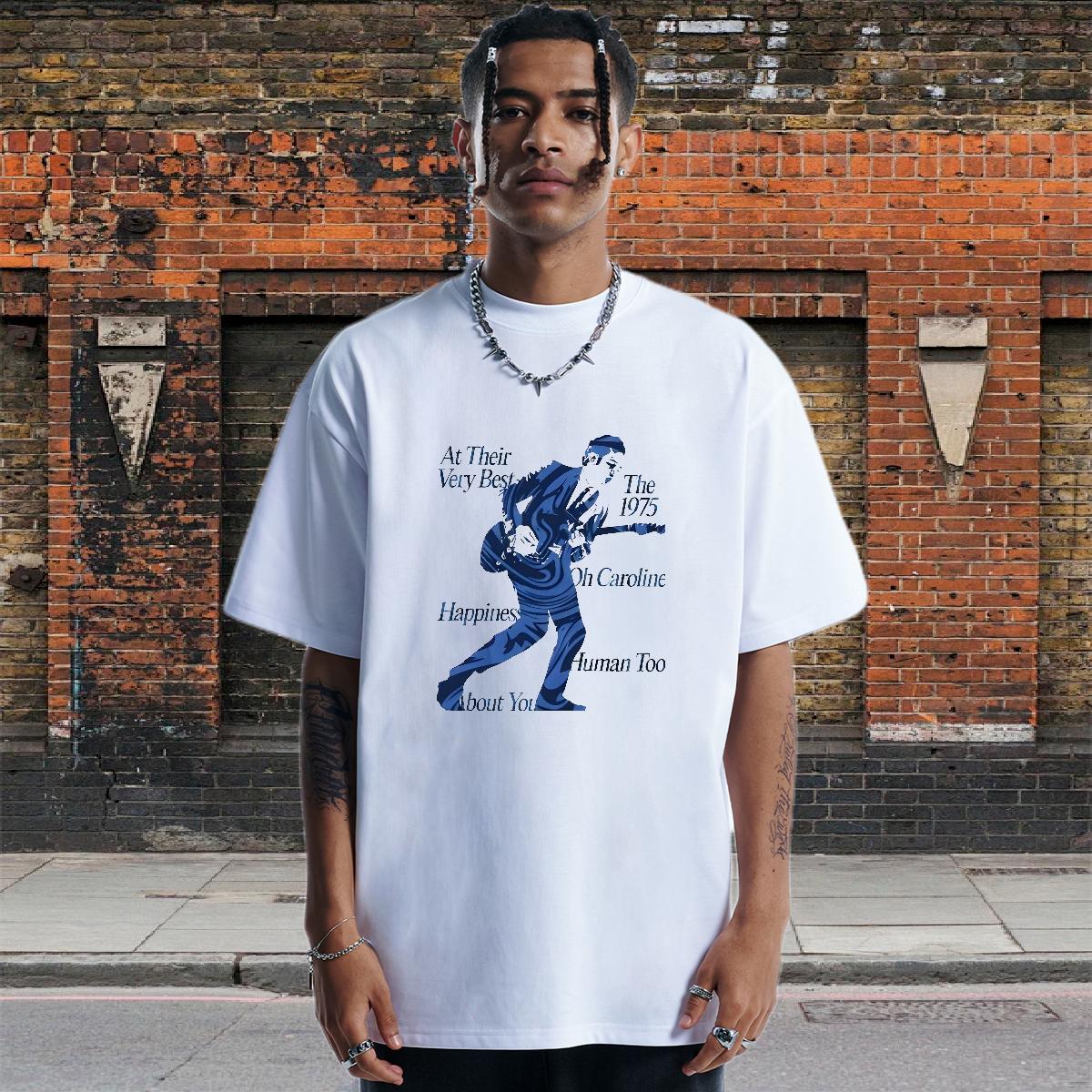Loose Fit T shirt Round Neck Short Sleeve Street Tshirt for Man Woman Custom Print Plus Size Designer Tees Shirts
