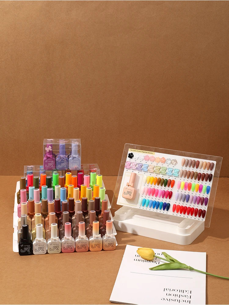 JR 9pcs 15ml gel nail polish set including red pink nude gel polishing set UV LED soap set home DIY primer gift 240528