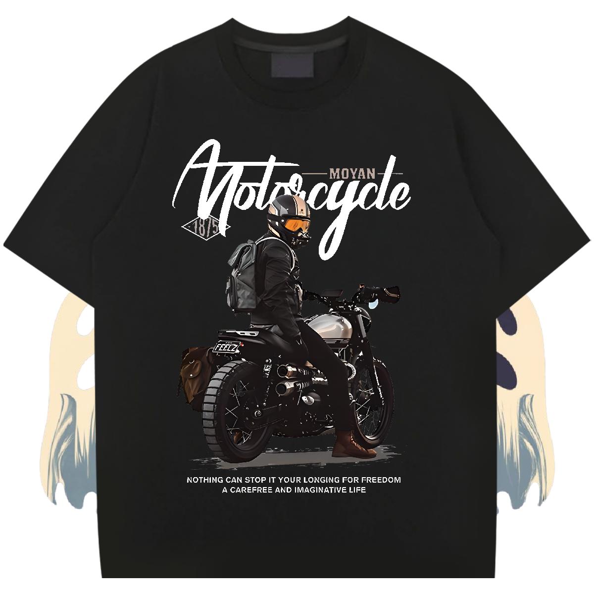 Fashion New Men T Shirts DIY Anime Hip Hop Street Men Clothes T-Shirt Round Neck Short Sleeve Loose Fit Top Tees