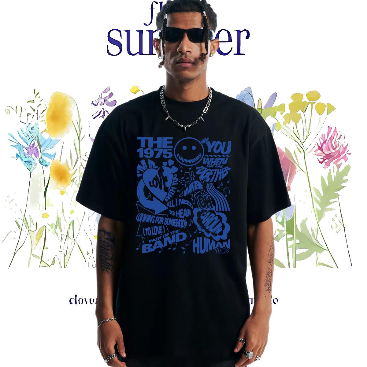 Fashion New T Shirts Men Round Neck Short Sleeve Street wear Hip Hop Men Tees Custom Cartoon Wholesale Tee Shirt
