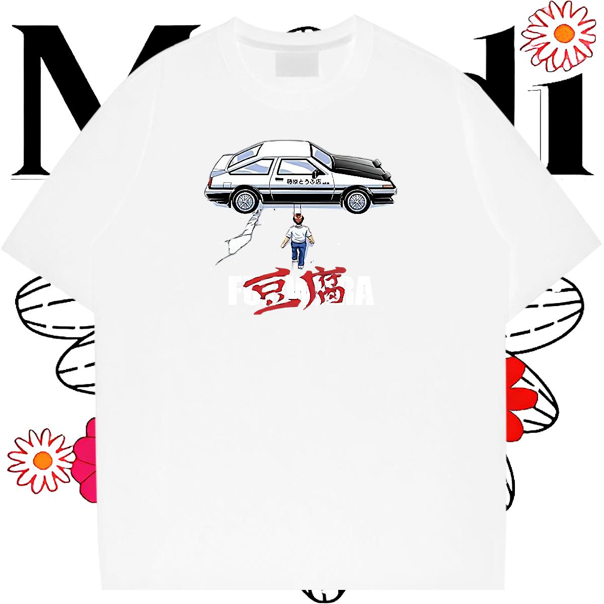 DIY Customized Men T Shirts Cartoon Print Men Tops Tees Hip Hop Cotton Breathable Brand Tops Tees