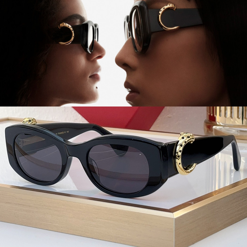 Metal PANTHERE Sunglasses Woman Man Acetate fibre Square frame Mirror Designer sunglasses CT0472 Fashion style Sun Gasses Radiation Protection Anti-UV400