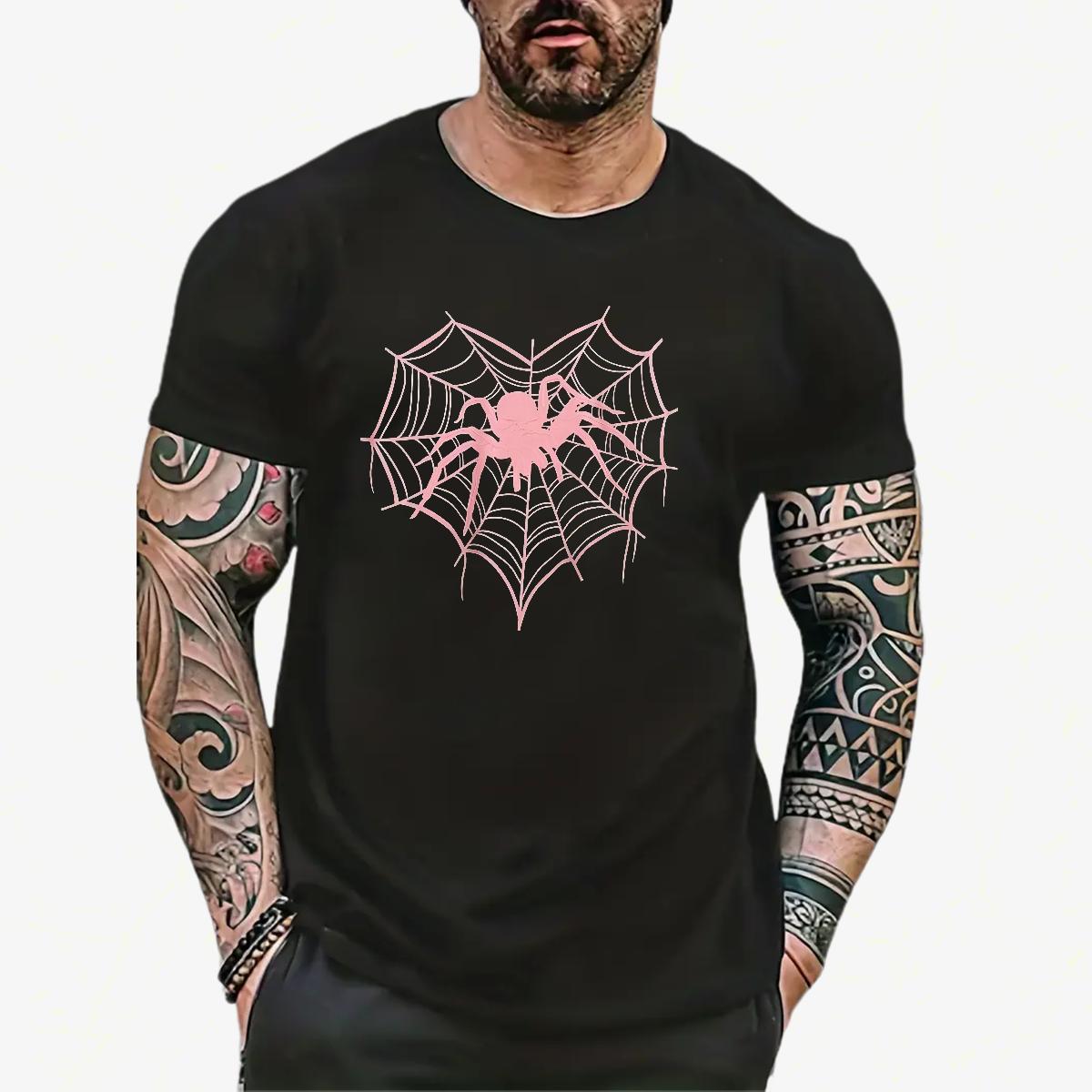 Cool T shirt Round Neck Short Sleeve Hip Hop Street Men Tops Tees Floral Print 2024 Summer Clothings