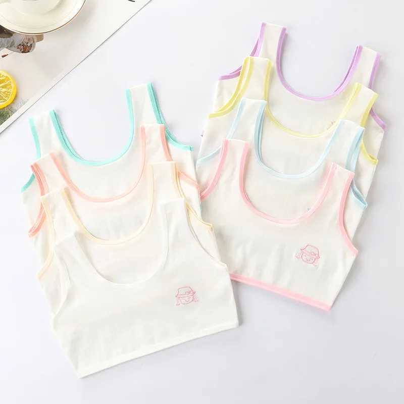 Camisole Camisole 3Pcs/Lot Girls Clothing Training Bras Puberty Girls Cotton ren Sport Underwear Teenagers Camisole Vest WX5.31