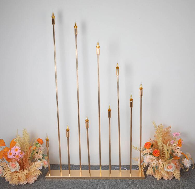 10 Heads/5 Heads Metal Candelabra Candle Holders Wedding Table Centerpiece Road Lead Candelabrum For Home Decor XJ260305