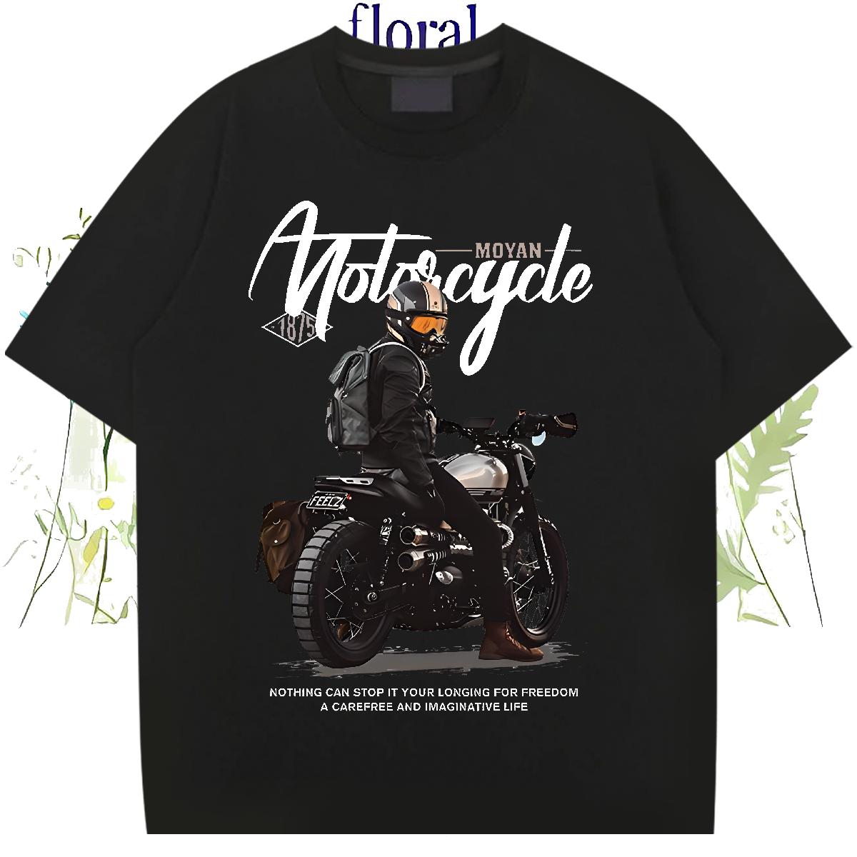 New Man T Shirts Cartoon Print Hip Hop Tshirt for Man Woman Crew Neck Cotton Breathable Cool Design Clothings