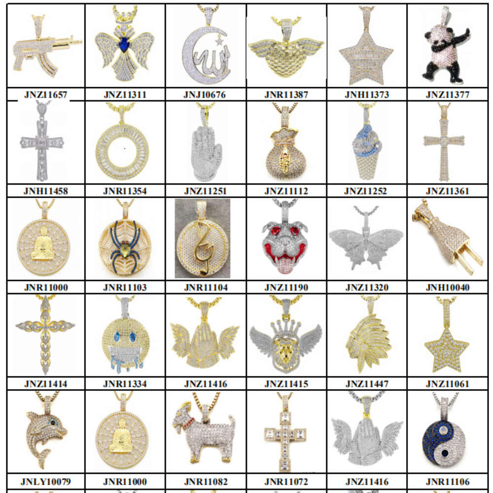 Jasen hip hop iced out jewelry supplier Chain 925 sterling silver custom made moissanite diamond pendant