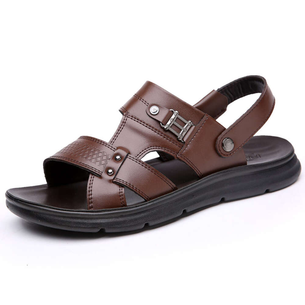 Genuine Leather for Men Beach Shoes Anti Slip Men's Casual Fashion Sandals Sandalias Masculina Sandalia Masculino 5df7d