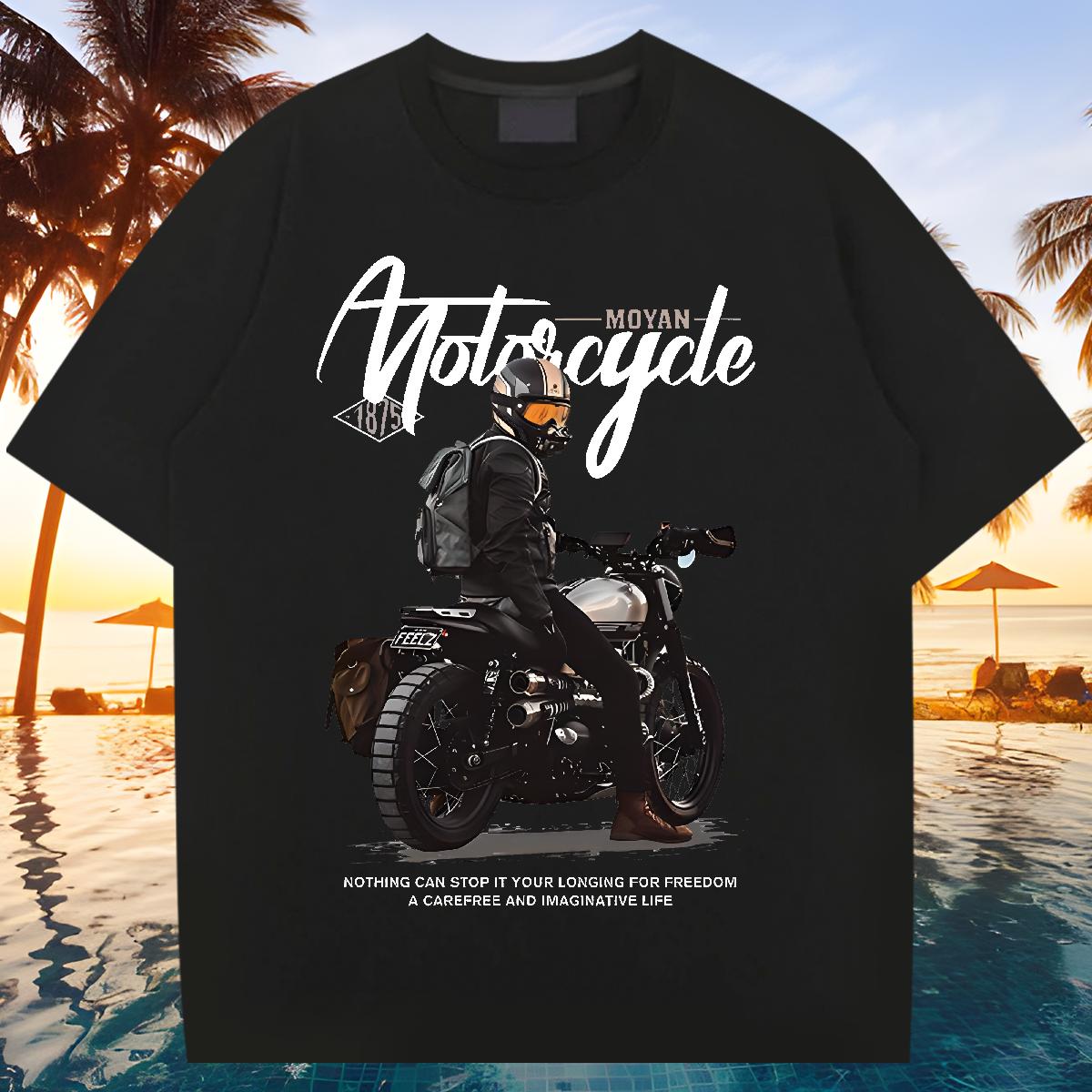 DIY Mens T Shirts Custom Street Wear Men Tops Tees Breathable Crew Neck Cotton Classic Wear