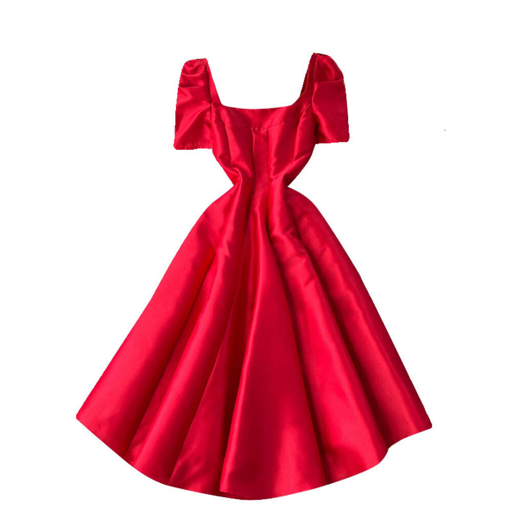 French court style dress high-end light luxury niche three-dimensional A-line large display banquet small dress temperament dress