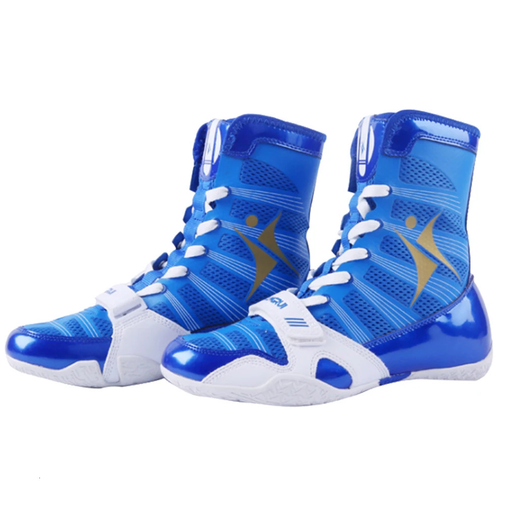 KANGRUI Big Size 45 High Top Professional Boxing Sneakers Comfortable Flighting Footwears Anti Slip Mens Shoes 240520