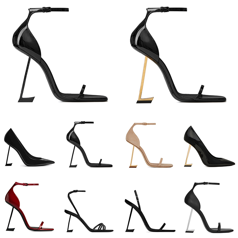 women luxury Dress Shoes designer high heels patent leather Gold triple black nuede suede red silver womens lady fashion sandals Party Wedding Office pumps