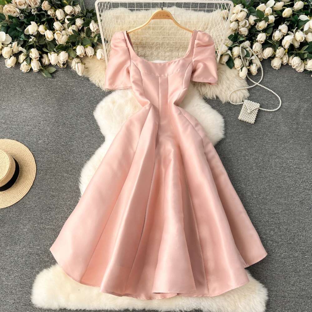 French court style dress high-end light luxury niche three-dimensional A-line large display banquet small dress temperament dress