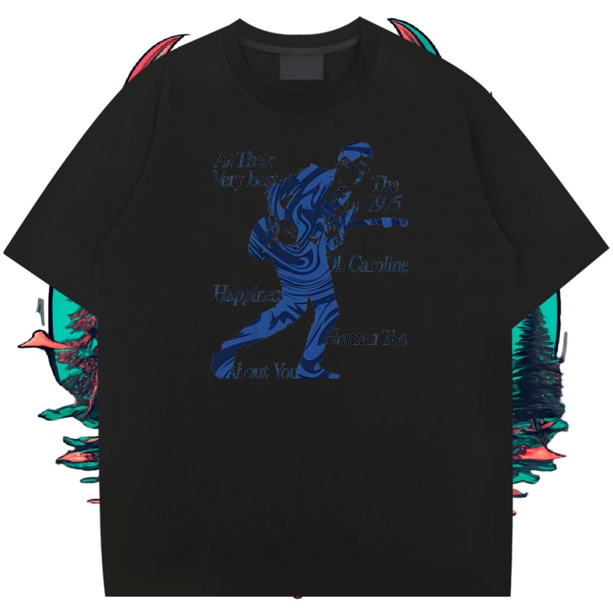 Loose Fit Man T Shirts Breathable Short Sleeve Casual Tshirts Custom Printed Fashion Polos