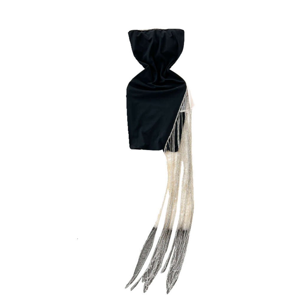 Pure desire dress womens design sense chain tassel strapless sexy dress high-end light luxury niche socialite style dress