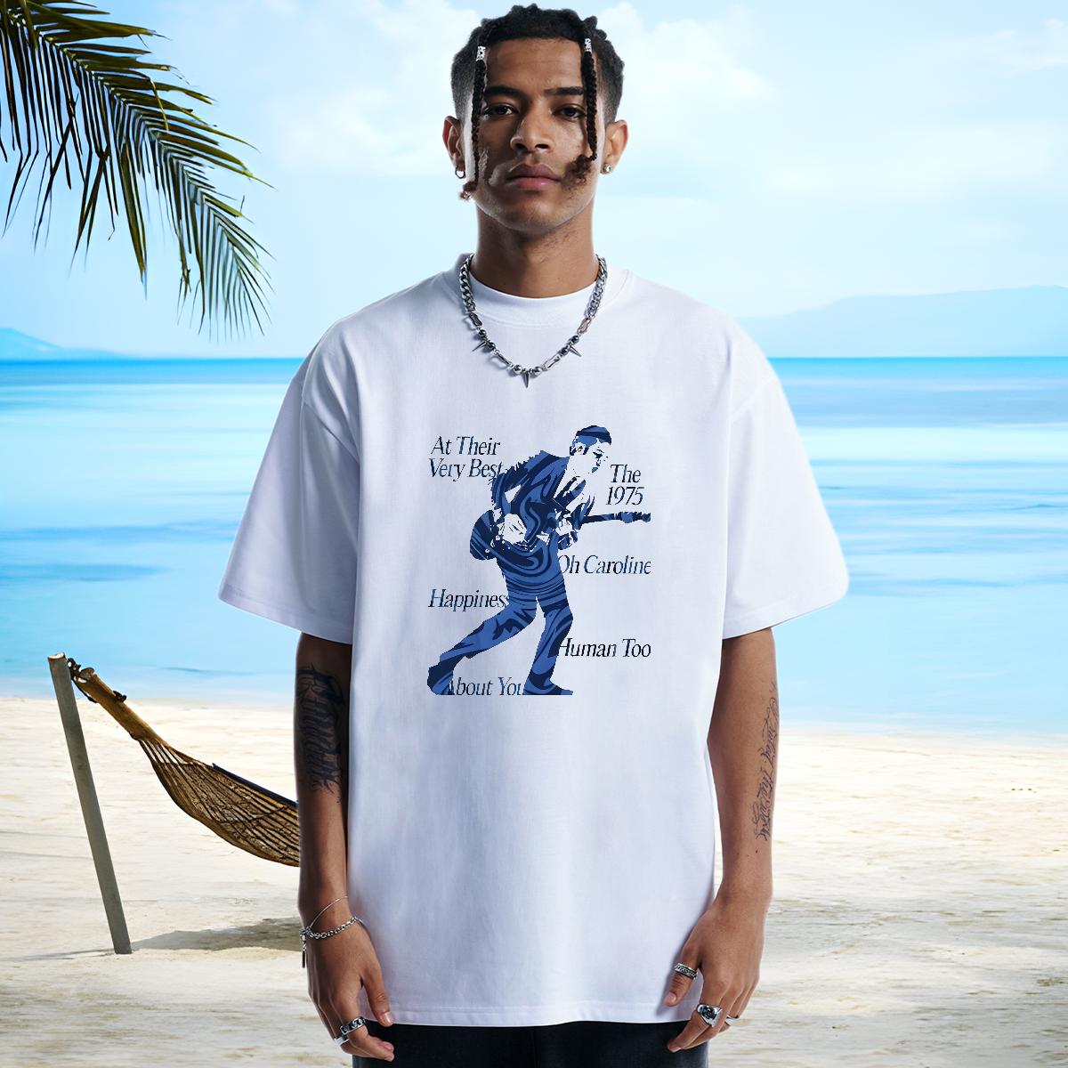 Brand T-Shirts for Men Breathable Crew Neck Street Men Clothes T-Shirt DIY Printed Custom Tees
