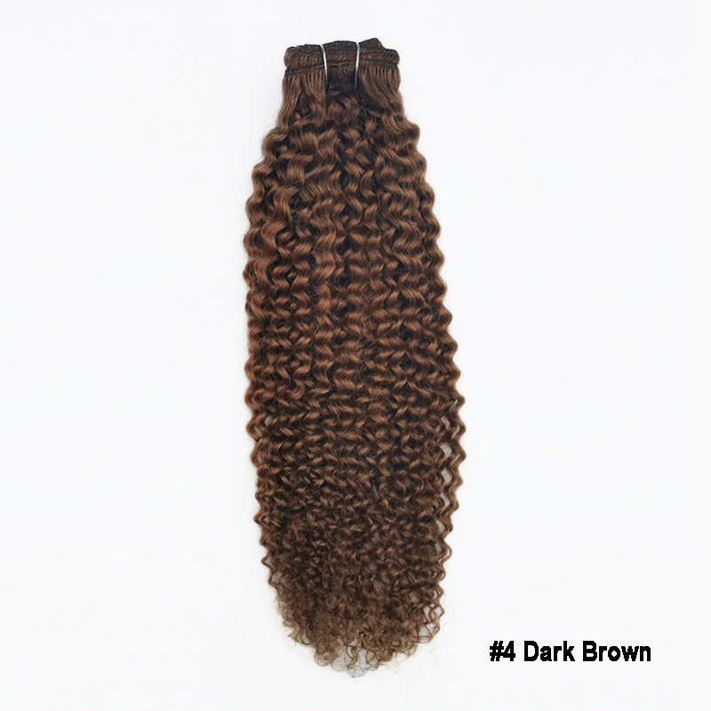 Dark Brown Kinky Curly Clip In Human Hair Extensions Blonde Natural Black Hair Clip Ins 8pcs Full Head Brazilian Peruvian Indian Malaysian Mongolian E