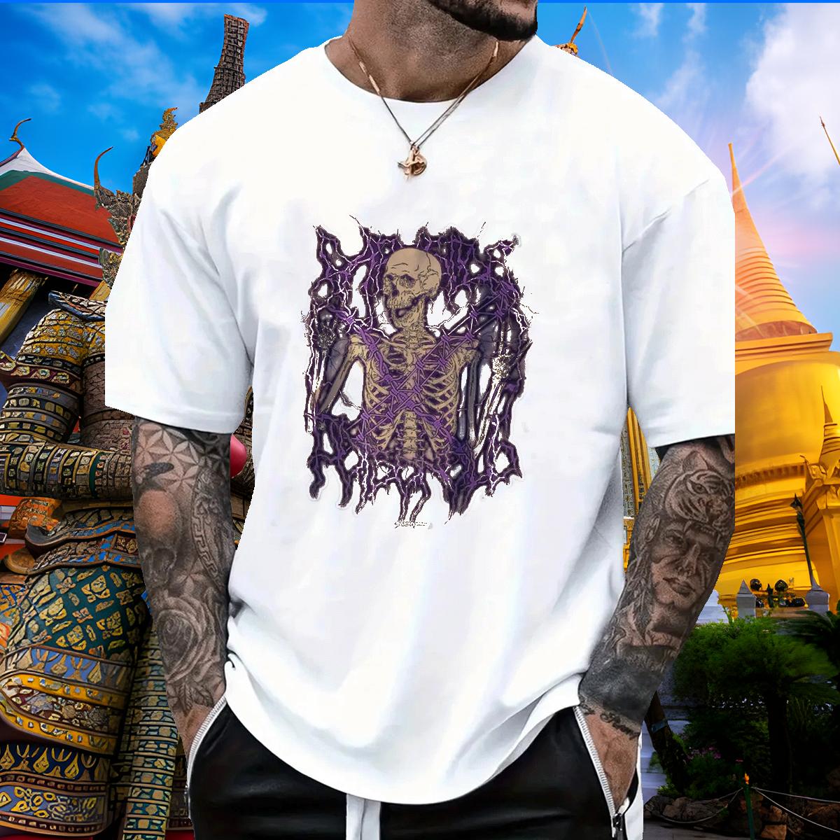 DIY Customized Men T Shirts Floral Print Mens Tshirts Hip Hop Street Breathable Short Sleeve Loose Fit Tops Shirt