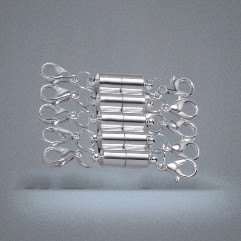 Newest SilverGold Plated Magnetic Magnet Necklace Clasps Cylinder Shaped Clasps For Necklace Bracelet Jewelry Diy 319C3