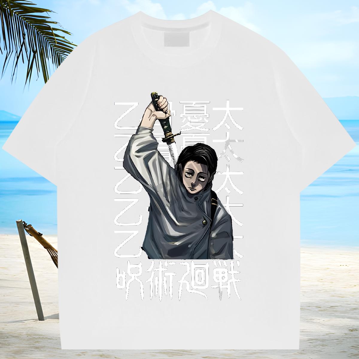 Fashion Casual Man T Shirts Anime Print Home Outdoor Couples T Shirts O-Neck Short Sleeve Cotton Brand Tees Shirts