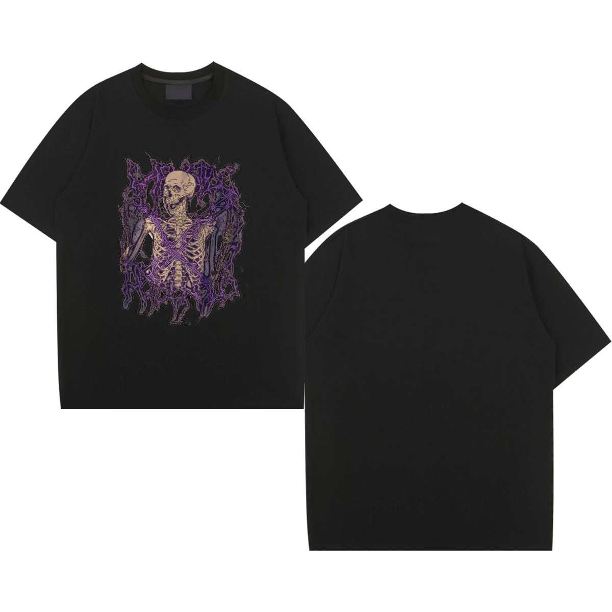 Unisex Mens T Shirts 180g Cotton Hip Hop Street Tshirt for Man Woman Custom Printed Casual New Wear