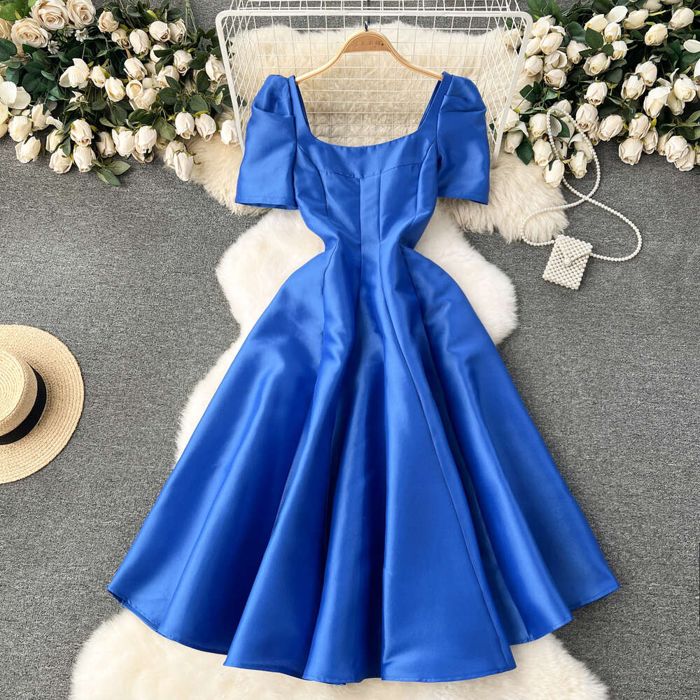 French court style dress high-end light luxury niche three-dimensional A-line large display banquet small dress temperament dress