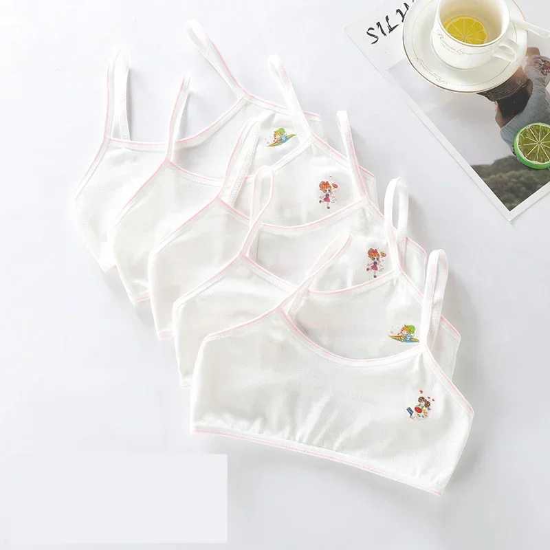 Camisole 4pcs/lot Girls Bra ren Vest Breathable Underwear Girl Tube Tops Soft No Padded s Panties Underwear 7-14Y WX5.31