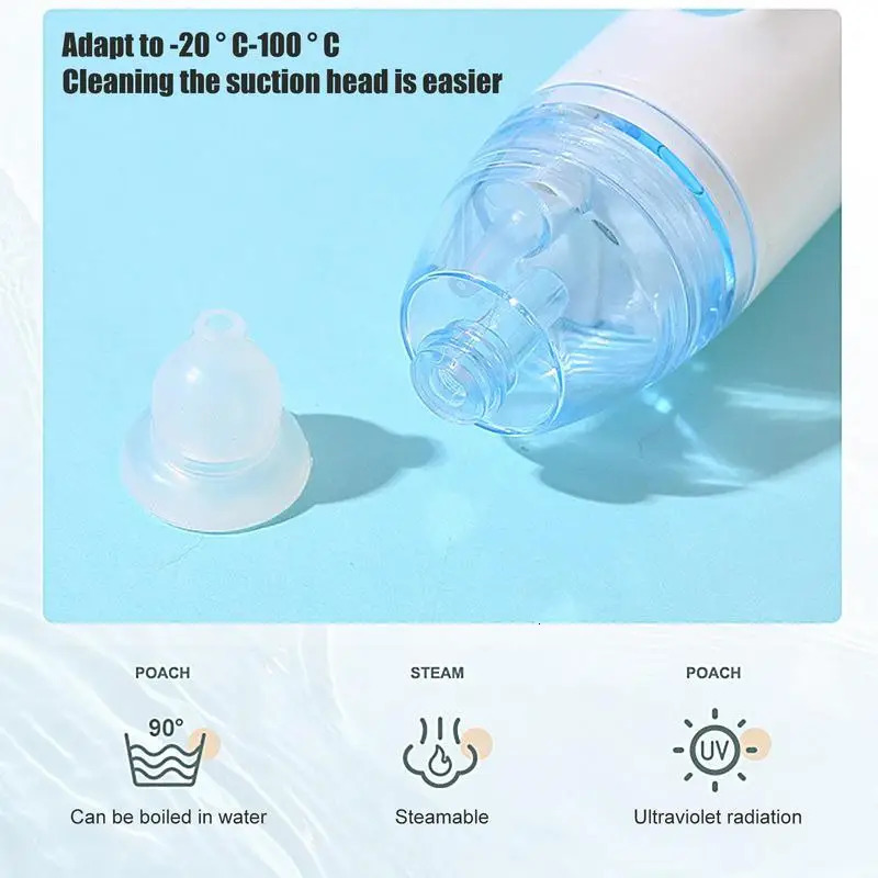 Electric Nose Aspirator Battery Powered Nose Sucker Cleaner Removable Tips Silent Nasal Congestion Relief and born 240603