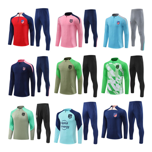 23/24/25 adult kids Atletico Madrids tracksuit chandal futbol soccer Training suit 2023 2024 2025 Madrids tracksuits set men camiseta de football jacket